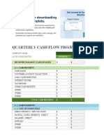 Quarterly Cash Flow Projections Template: Company Name