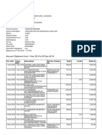 Account Statement From 1 Nov 2019 To 30 Nov 2019: TXN Date Value Date Description Ref No./Cheque No. Debit Credit Balance