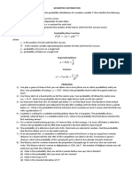 Geometric Distribution & Problems