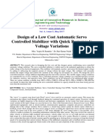 Design of A Low Cost Automatic Servo Controlled Stabilizer With Quick Response To Voltage Variations