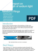 A Project Report On Wavelength of Sodium Light Using Newton's Rings