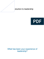 Introduction To Clinical Leadership