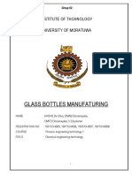 Glass Bottles Manufaturing: Institute of Thchnology University of Moratuwa