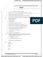 Algebra: Class VI. BPS Maths Worksheet