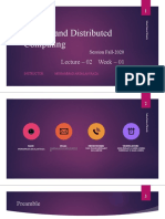 Parallel and Distributed Computing: Lecture - 02 Week - 01