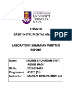 CHM260 SWR Experiment 2