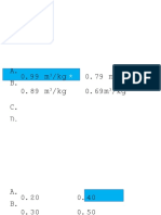 A. B. 0.99 M /KG 0.79 M /KG 0.89 M /KG 0.69m /KG