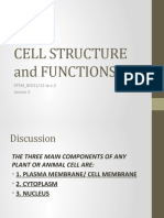 Cell Structure and Functions: STEM - BIO11/12-Ia-c-2 Lesson 3