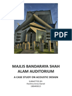 Majlis Bandaraya Shah Alam Auditorium: A Case Study On Acoustic Design