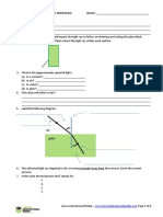 Shedding Light On Refraction Question Sheet Liacos Educational Media