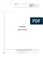 Datasheet Vacuum Gauge: Project Project Number Purchase Order Requisition