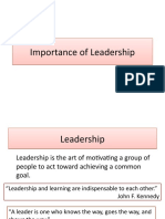 Importance of Leadership