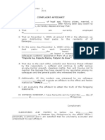 Complaint-Affidavit: "Daputa Ka, Daputa Kamo, Patyon Ta Ikaw"