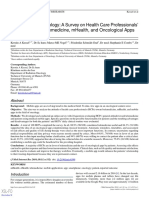 Mobile Apps in Oncology: A Survey On Health Care Professionals' Attitude Toward Telemedicine, Mhealth, and Oncological Apps