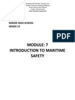 Introduction To Maritime Safety: Senior High School Grade 12