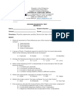 Mapeh Diagnostic Test Grade 10