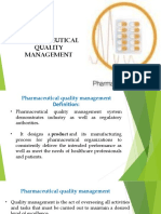 Introduction To PHarmaceutical Quality Management