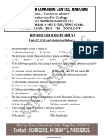 PG TRB Zoology Revision Test Unit IV and V