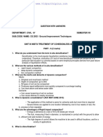 Civil - Iv Ground Improvement Techniques: Department: Semester:Vii Sub - Code/ Name: Ce 2033