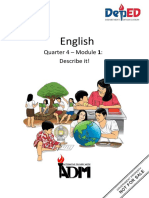 English: Quarter 4 - Module 1: Describe It!