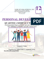 Personal Development: Quarter 1-Module 3 Week 3&4