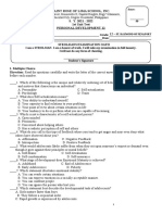 Saint Rose of Lima School, Inc. S. Y. 2021 - 2022 1st Unit Test Personal Development 12