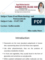 Subject Name-Food Biotechnology and Nutraceuticals Subject Code - UGFT 505 Lecture-Isoflavonoids Miss Anita More