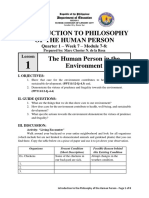 Introduction To Philosophy of The Human Person: Quarter 1 - Week 7 - Module 7-8: Lesson