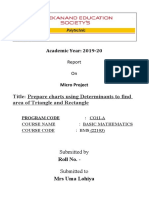 Title: Prepare Charts Using Determinants To Find Area of Triangle and Rectangle