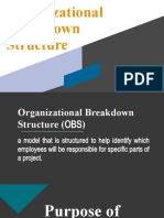 Organizational Breakdown Structure