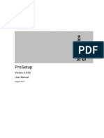 Prosetup: Version 3.3/02 User Manual