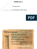 Module-3: - Acoustical Design of Auditoriums - Acoustical Design and Detailing of Other Spaces