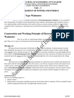 Electrodynamometer Type Wattmeter