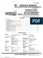 Service Manual: GX-CD1200W (BK) GX-CD1200W (GL)