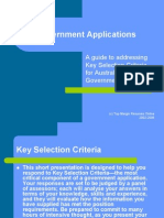 Government Applications Completing Key Selection Criteria