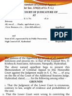 Memorandum of Criminal Appeal (Under Sec. 374 (2) of Cr. P. C.)