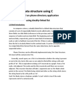 Data Structure Using C: Proposal On Phone Directory Application Using Doubly-Linked List