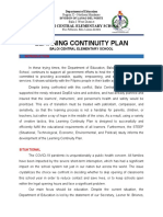 Learning Continuity Plan: Baloi Central Elementary School
