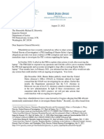 Ron Johnson Letter To DOJ IG Horowitz - Hunter Biden - August 2022