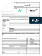 Material of Submittal For Approval