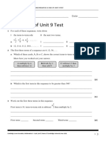 Stage 8 End of Unit 9 Test