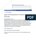 Signs and Symptoms of Autism Spectrum Disorder