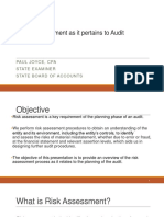 Risk Assessment and Audit Planning - Joyce