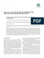 Research Article: Egg White Hydrolysate Retains The Nutritional Value of Proteins and Is Quickly Absorbed in Rats