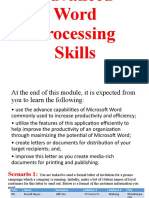 Advanced Word Processing Skills