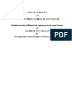 A Project Report ON Wireless Speed Control of Fan Using Ir