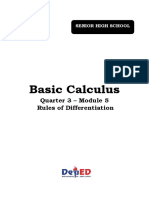 Basic Calculus: Quarter 3 - Module 5 Rules of Differentiation
