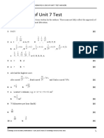 End of Unit 7 Test Answers