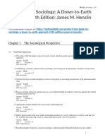 Test Bank For Sociology A Down To Earth Approach 11th Edition James M Henslin