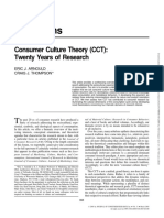 Reflections: Consumer Culture Theory (CCT) : Twenty Years of Research